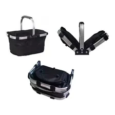 Bolsa Cesta Térmica Piquenique Preta Dobrável Foto mini 4