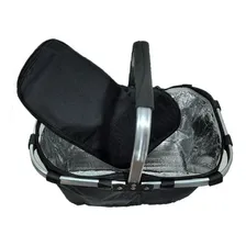 Bolsa Cesta Térmica Piquenique Preta Dobrável Foto mini 2