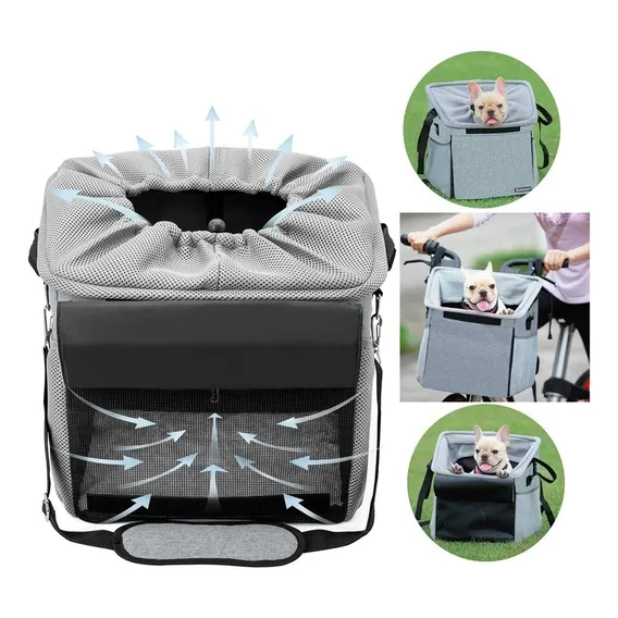 Bolsa Cesta Transporte Pet Bike Carro Bicicleta Cães Gatos Foto 1
