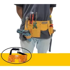 Bolsa Cinto Kit Ferramentas Eletricista Couro 11 Bolsos Foto mini 4