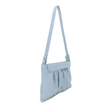 Bolsa Clutch Couro Azul Alça RemovĂvel Foto mini 2