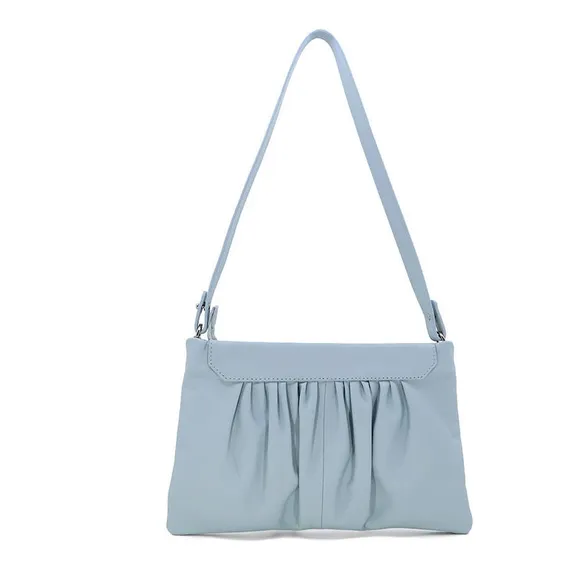 Bolsa Clutch Couro Azul Alça RemovĂvel Foto 1