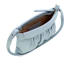 Bolsa Clutch Couro Azul Alça RemovĂvel Foto mini 3