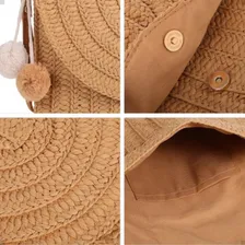 Bolsa Clutch Festa Carteira Palha Feminina Imediato Cor Bege Escuro Foto mini  3