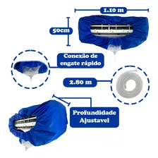 Bolsa Coletora Limpeza De Ar Condicionado + Bactericida 1 Litro + Pulverizador 2 Litros + Limpa AlumÃnio 1 Litro + Mascara + Luva + Óculos + Pincel Foto mini 2
