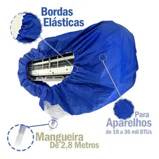 Bolsa Coletora Limpeza De Ar Condicionado + Bactericida 1 Litro + Pulverizador 2 Litros + Limpa AlumÃnio 1 Litro + Mascara + Luva + Óculos + Pincel Foto mini 3