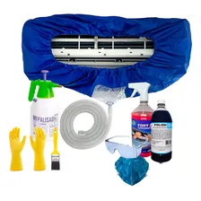 Bolsa Coletora Limpeza De Ar Condicionado + Bactericida 1 Litro + Pulverizador 2 Litros + Limpa AlumÃnio 1 Litro + Mascara + Luva + Óculos + Pincel Foto mini 1