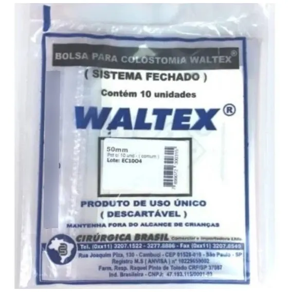 Bolsa Colostomia Waltex 50mm 10 Unidades Foto 1