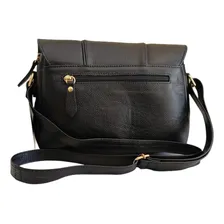 Bolsa De Couro Feminina Transversal De Ombro Primeira Linha Cor Preto Foto mini 1