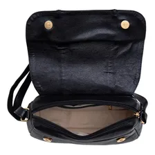 Bolsa De Couro Feminina Transversal De Ombro Primeira Linha Cor Preto Foto mini 3