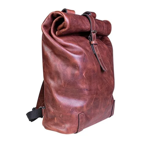 Bolsa De Couro - Primitive Tabaco Pedrinho Bancos Cor Marrom-escuro Foto 1