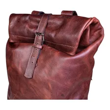 Bolsa De Couro - Primitive Tabaco Pedrinho Bancos Cor Marrom-escuro Foto mini 3