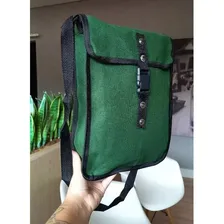 Bolsa De Lona Tiracolor Carteiro Alça Ferramentas Leiturista Cor Verde-escuro Foto mini 4