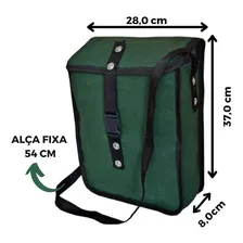 Bolsa De Lona Tiracolor Carteiro Alça Ferramentas Leiturista Cor Verde-escuro Foto mini 2