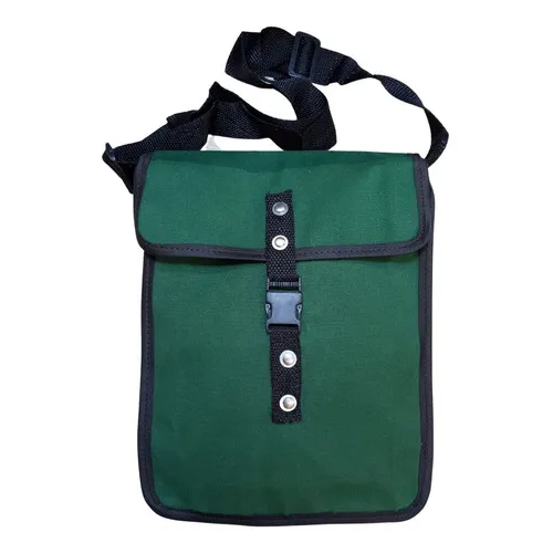Bolsa De Lona Tiracolor Carteiro Alça Ferramentas Leiturista Cor Verde-escuro Foto 1