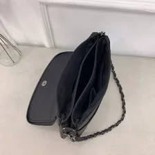 Bolsa de ombro punk com caveira para mulheres, cor preta Foto mini 2