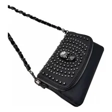 Bolsa de ombro punk com caveira para mulheres, cor preta Foto mini 1