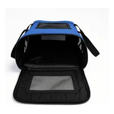 Bolsa De Transporte Flexível Cia Klm Kennel Cor Azul Foto mini  3