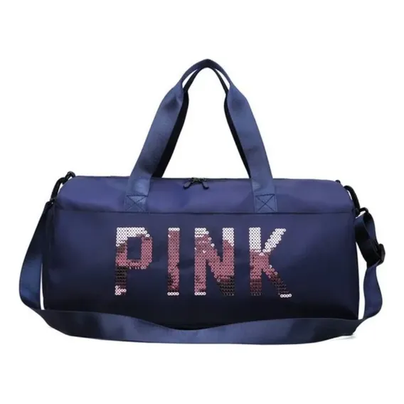 Bolsa De Viagem Transversal Feminina Guelph Para Academia Cor Bolsa Para Academia Azul Lisa Foto 1