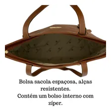 Bolsa Em Couro Feminina 100% Legitimo Tamanho Médio Foto mini  3