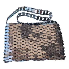 Bolsa Em Madeira Envernizada Preta Com Alça Curta Foto mini 1