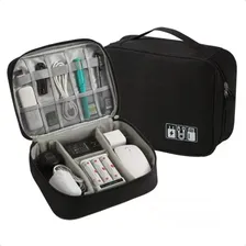 Bolsa Estojo Case Organizador De Cabos Acessórios Tablet Cor Preto Foto  mini 1