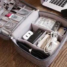 Bolsa Estojo Organizador Cabos Pendrives Fonte Casé Acessór Cor Preto Foto mini  3