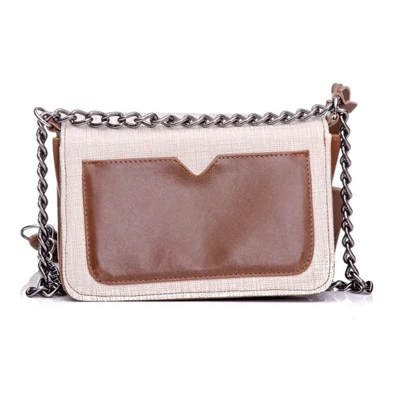 Bolsa Feminina Com Alça De Corrente, Palha Dhaffy Foto 1