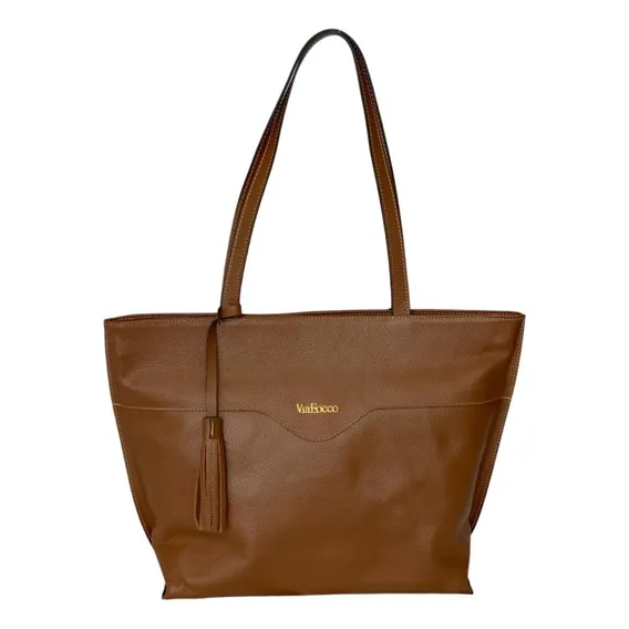 Bolsa Feminina Couro LegĂtimo Direto Da Fábrica Cor Marrom Foto 1
