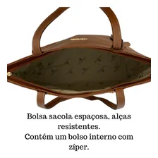 Bolsa Feminina Couro LegĂtimo Direto Da Fábrica Cor Marrom Foto mini 3