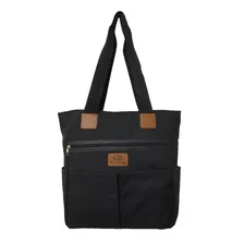 Bolsa Feminina Resistente Alça Ombro Grande Ziper Barata Cor Preto Foto mini 2