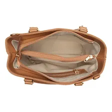 Bolsa Feminina Tiracolo Media Em Couro Sifra Bolsa Feminina Cor Floter Caramelo Foto mini 4
