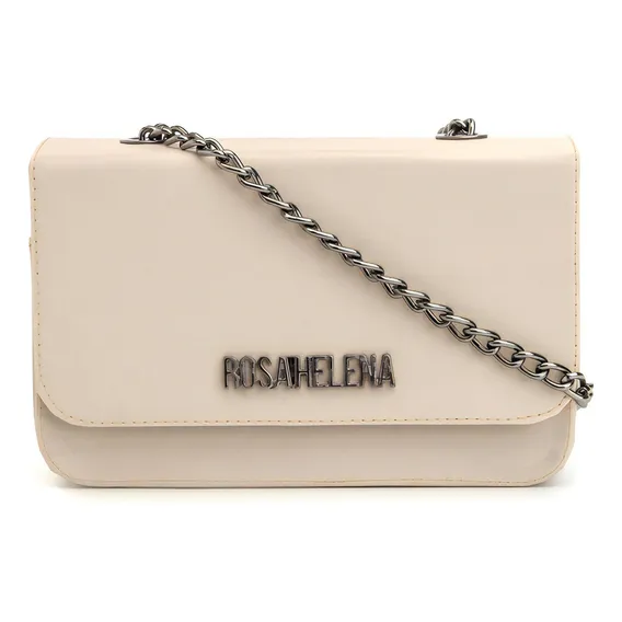 Bolsa Feminina Transversal Clutch Lisa Alça De Corrente Cor Branco Foto 1