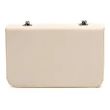 Bolsa Feminina Transversal Clutch Lisa Alça De Corrente Cor Branco Foto mini 3