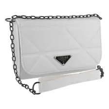 Bolsa Feminina Transversal Com Corrente Bolsa Balada Cor Branco Foto mini 1
