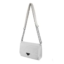 Bolsa Feminina Transversal Com Corrente Bolsa Balada Cor Branco Foto mini 3
