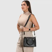 Bolsa Feminina Transversal E Bolsa pequena com Carteira feminina Preta kit completo Foto mini  2