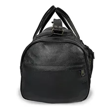 Bolsa Grande De Viagem Masculina Espaçosa De Couro Preto Foto mini 4