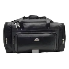 Bolsa Grande Mala Couro Sintético Impermeav C/ Alça Tiracolo Cor Preto Foto  mini 1