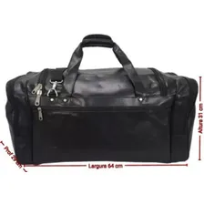 Bolsa Grande Mala Couro Sintético Impermeav C/ Alça Tiracolo Cor Preto Foto mini  2