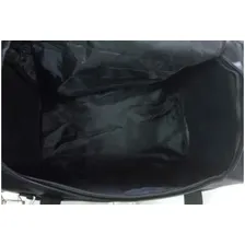 Bolsa Grande Mala Couro Sintético Impermeav C/ Alça Tiracolo Cor Preto Foto mini  3