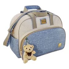 Bolsa Grande Maternidade Personalizada Jeans Bebe + Ursinho Foto mini 1