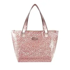 Bolsa Grande Para Praia Viagem Academia Feminina Cor Dourado Foto mini 4
