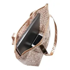 Bolsa Grande Para Praia Viagem Academia Feminina Cor Dourado Foto mini 3