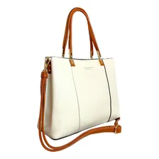 Bolsa Grife Original Marca Veryrio De Couro Ecológico Alta Qualidade Espaçosa Cor Bolsa Branca Off Luxo Foto mini 4