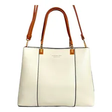 Bolsa Grife Original Marca Veryrio De Couro Ecológico Alta Qualidade Espaçosa Cor Bolsa Branca Off Luxo Foto mini  3