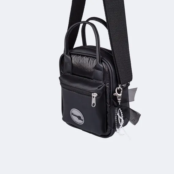 Bolsa Infantil Laço De Organza Pampili Teen Cor Preto Foto 1