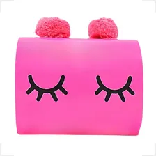 Bolsa Infantil Menina Rosa Bolsinha Clutch Pompom E Cílios Foto mini 2
