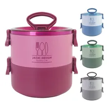 Bolsa Lancheira Térmica Marmita Porta Talher Garrafa Prático Cor Kit Térmica Exclusivo - Verde Foto mini 4