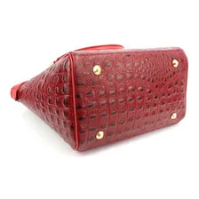 Bolsa Luxo Couro Legitimo Vermelho Croco 24 Horas Cor Vermelho Desenho Do Tecido Croco Foto mini 3